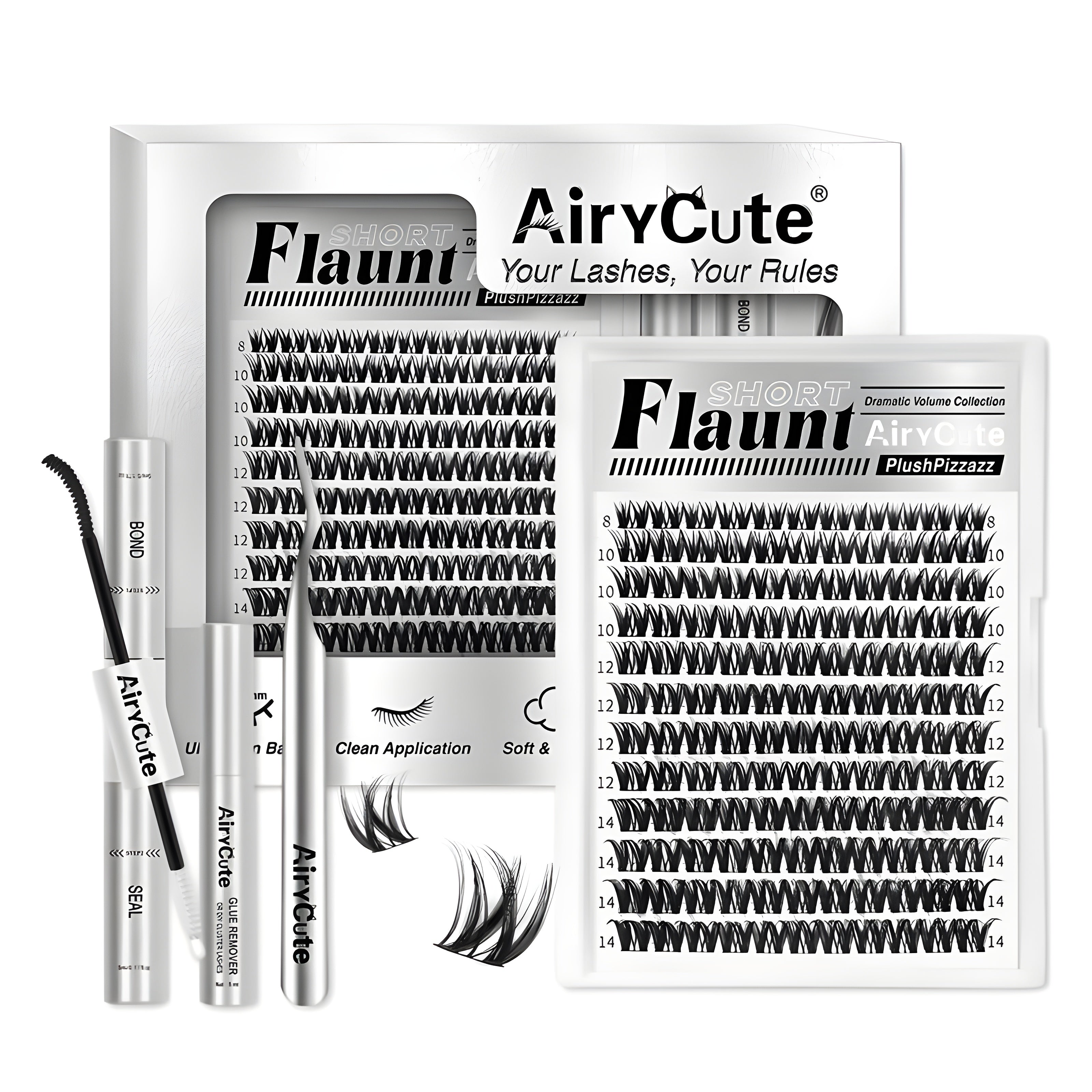 Flaunt & Short Flaunt | AiryCute Upgrade U Lashes with Ultra-Dense, Waterproof, Long-Lasting Lashes