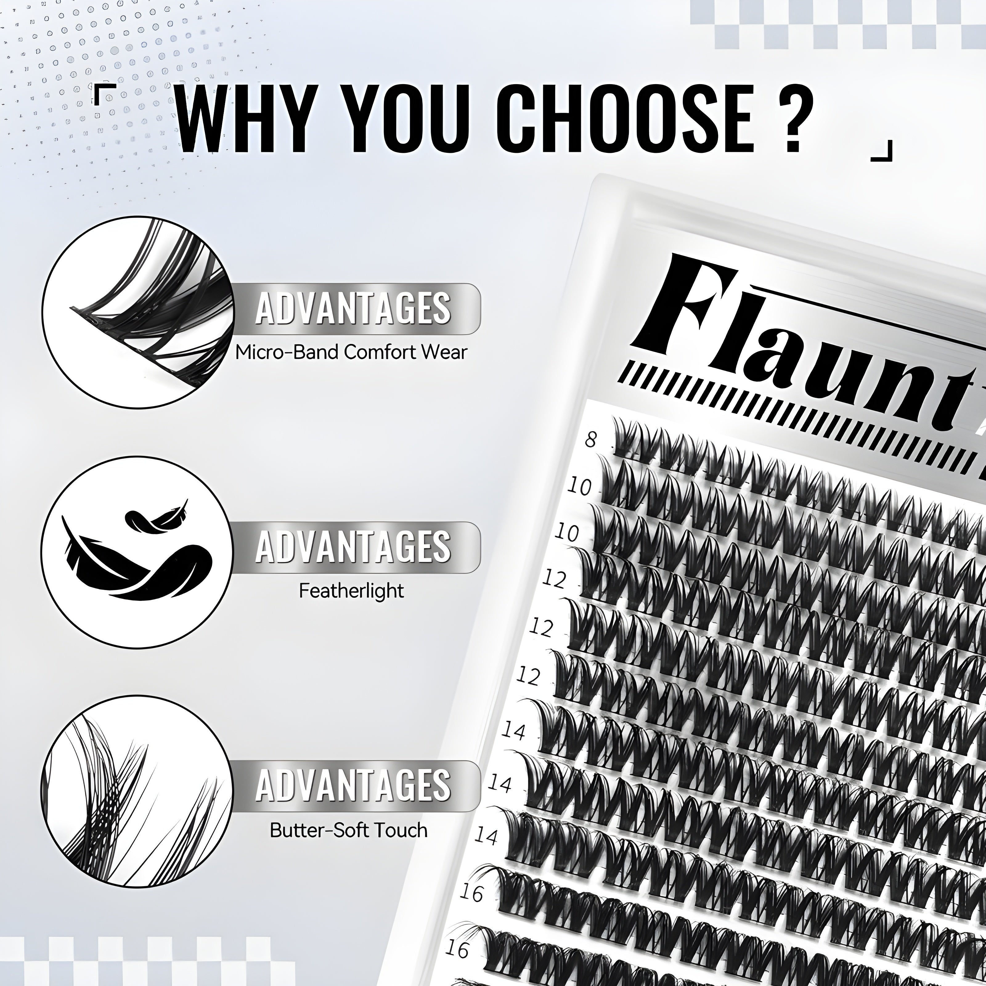 Flaunt & Short Flaunt | AiryCute Upgrade U Lashes with Ultra-Dense, Waterproof, Long-Lasting Lashes