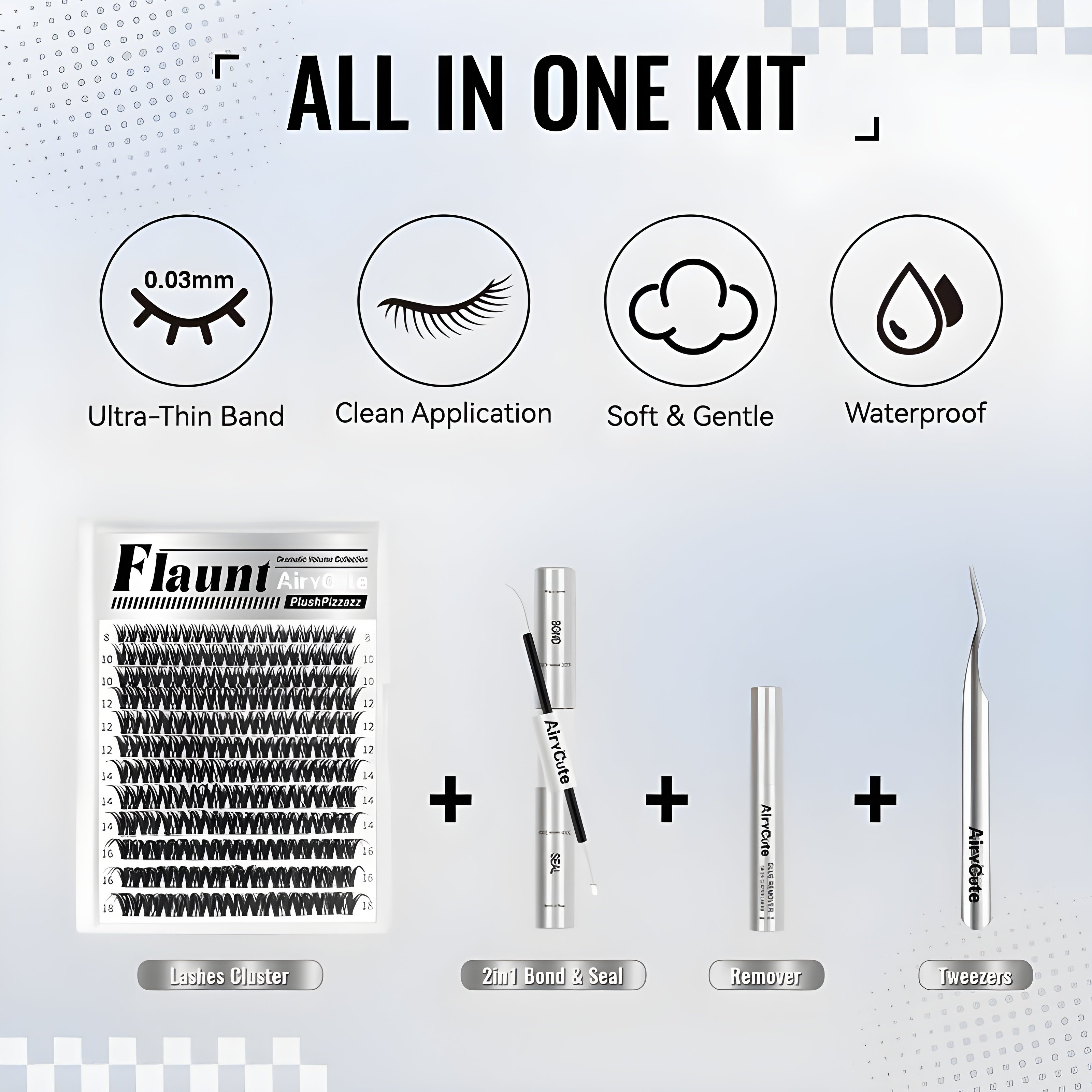 Flaunt & Short Flaunt | AiryCute Upgrade U Lashes with Ultra-Dense, Waterproof, Long-Lasting Lashes