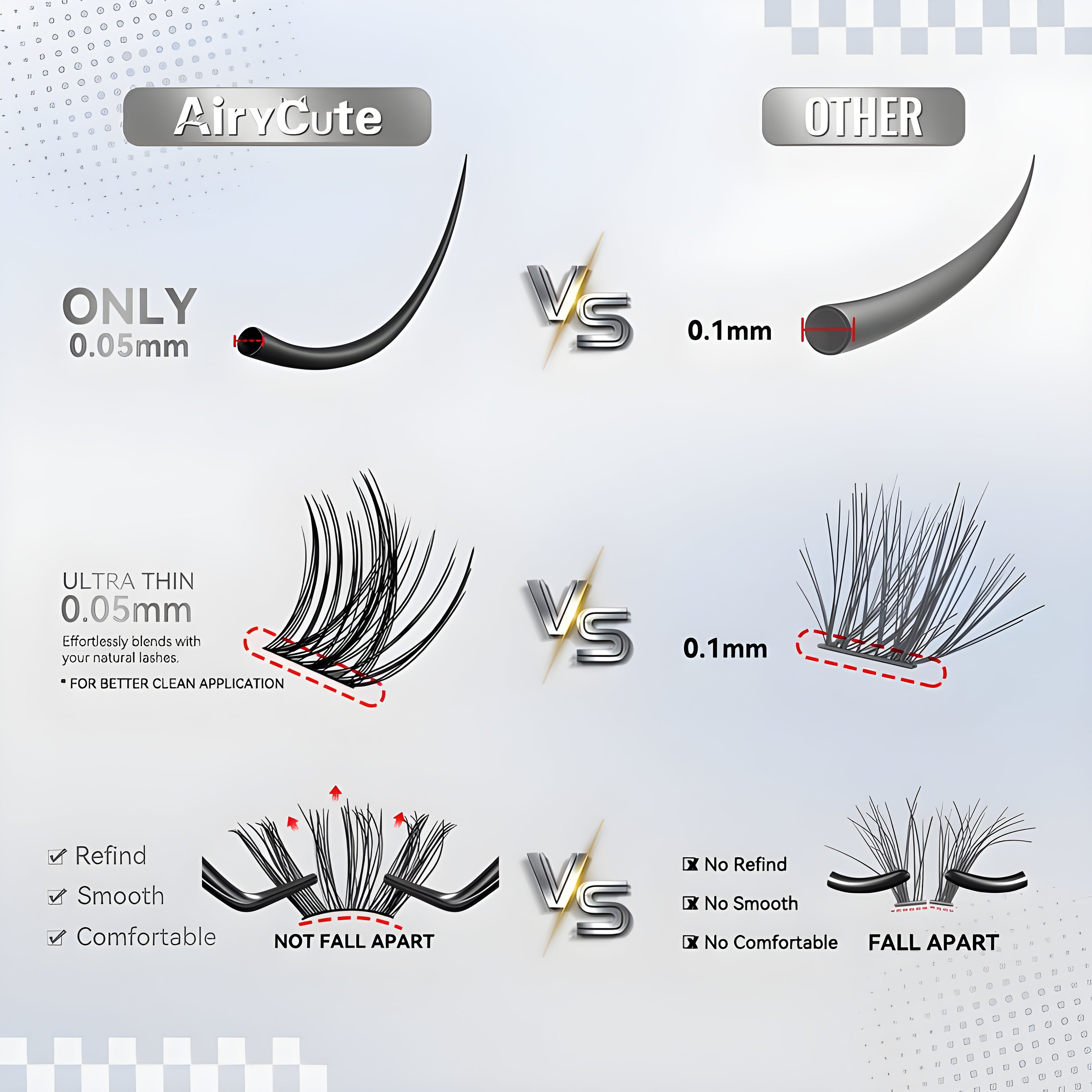 Flaunt & Short Flaunt | AiryCute Upgrade U Lashes with Ultra-Dense, Waterproof, Long-Lasting Lashes